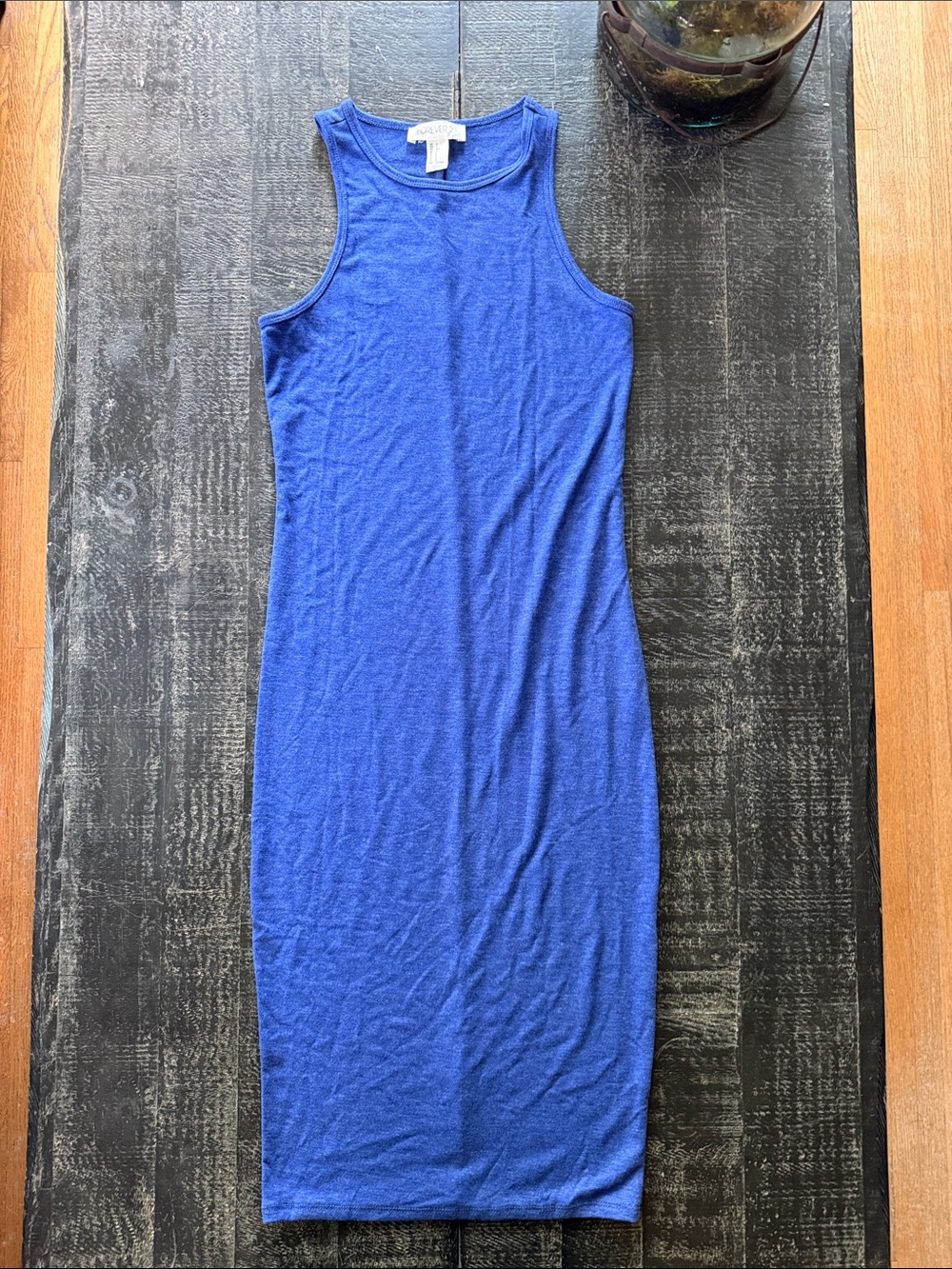 Forever 21 Royal Blue Sleeveless Midi Tank Dress
